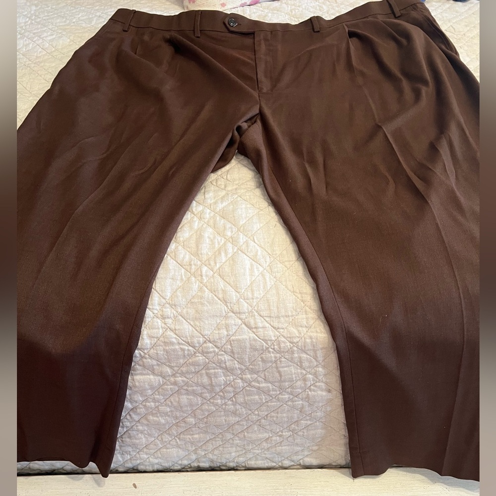 Roundtree & Yorke TravelSMART Dark Brown Dress Pants
Mens big and tall 54 x 30